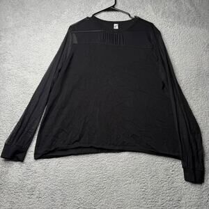 B by Beldini Blouse Women’s 2X Black Mesh Long Sleeve